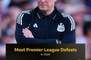 足球比分-2026年英超输球场次：纽卡、热刺、伯恩利9场最多，切尔西7场
